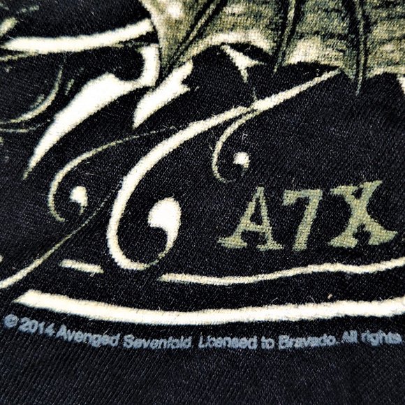 Avenged Sevenfold A7X Girls metal rock l/s Raglan Official T-Shirt 3X NWT - Picture 3 of 3